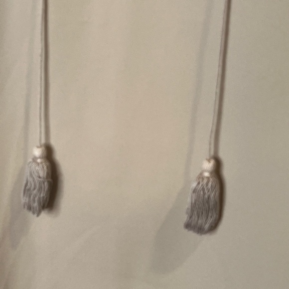 Tacera. XLarge Peasant top. Flare sleeve. Tassels. Taupe.. Lightweight. - Picture 3 of 5